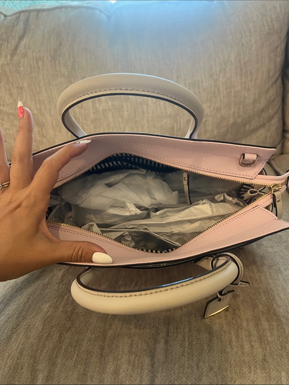 KATE SPADE Tricolor Leather Cameron Street Candace Satchel Purse - Picture 7 of 8